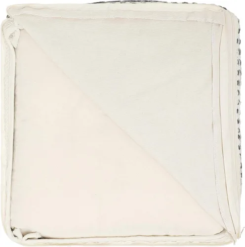 Miniatura 6 de REDEARTH · Puf acolchado otomano con relleno texturizado, cubo de almacenamiento, puf de asa, reposapiés para sala de estar, dormitorio, guardería