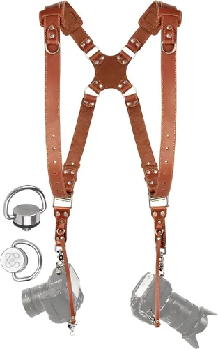 Miniatura 18 de C Coiro Dual Camera Harness Leather Camera Strap DSLR/SLR, All-Day Comfort