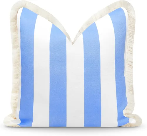 Miniatura 13 de Hofdeco Premium Coastal Patio - Funda de almohada lumbar para interiores y exteriores, 12 x 20 pulgadas, repelente al agua para patio trasero, sofá