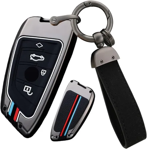 Miniatura 9 de ontto Funda para llave BMW con llavero para accesorios de la serie 1, 2, 5, 7, M, X1, X4, X5, X6, F15, F16, F48