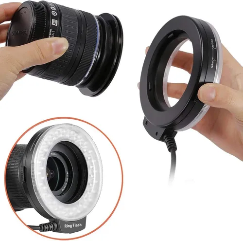 Miniatura 4 de Flash de luz de anillo macro con pantalla LED compatible con Nikon D3000