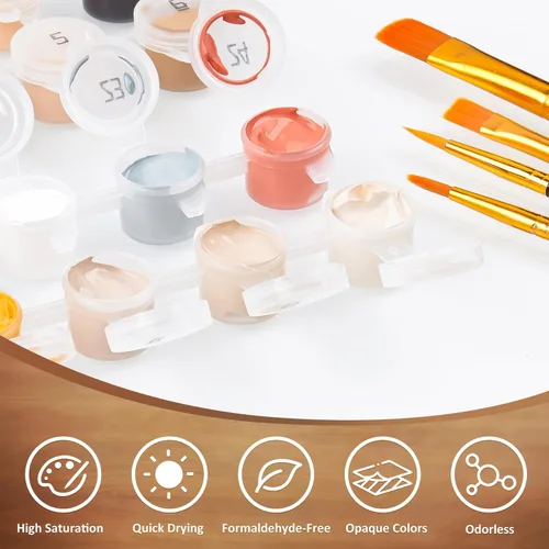 Miniatura 5 de NiArt Pintura por Números para Adultos Principiantes, Pintura por Números DIY sobre Lienzo para Niños, Kits de Pintura al Óleo para Regalo y Maid