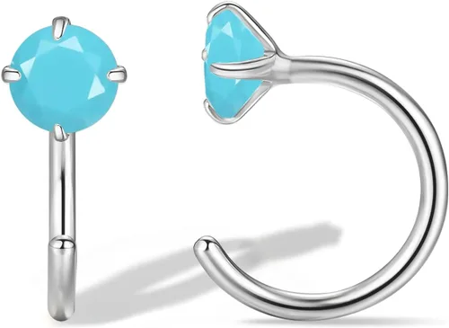 Miniatura 12 de Aretes pequeños de plata de ley 925 para mujer