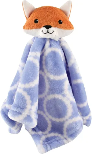 Manta de seguridad para bebé en forma de animal amigo de peluche, de Hudson Baby, Azul zorro