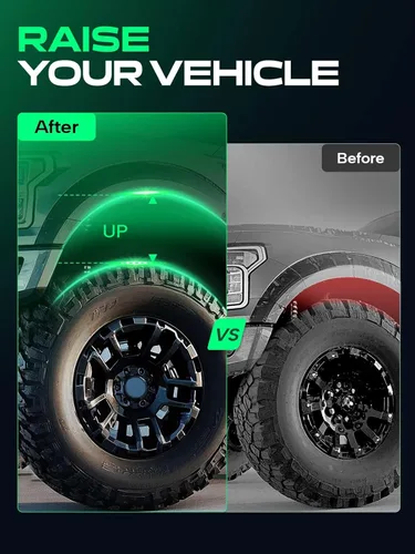 Miniatura 8 de YHTAUTO Kit de elevación de nivelación trasera de 1.5 pulgadas compatible con Ford F-150 2004-2020 RWD/4WD Pernos en U de acero y bloques