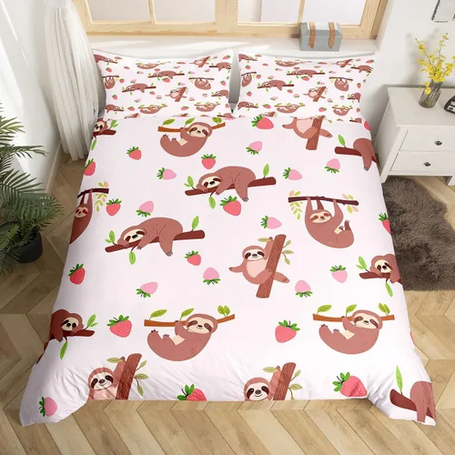 Miniatura 15 de Feelyou Funda de edredón con estampado de perro, tamaño individual, funda de edredón de cachorro de caricatura, lindo juego de ropa de cama