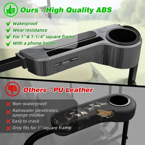 Miniatura 2 de Roykaw Reposabrazos de carrito de golf con soporte para tazas/reposabrazos de asiento trasero apto para EZGO/Club Car/Yamaha y la mayoría