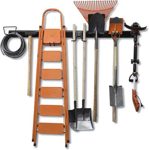 Wallmaster Estante de almacenamiento de herramientas de 15 piezas, organizador de montaje en pared para garaje, herramientas de jardín, estantes