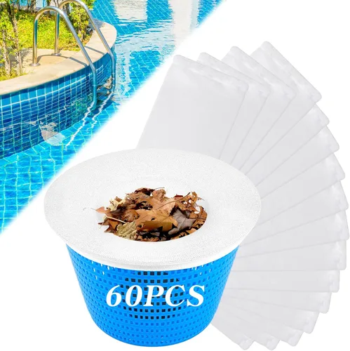 Miniatura 8 de Paquete de 30 calcetines para piscina, calcetines de filtro de piscina, protector de red para piscinas enterradas y sobre el suelo, cestas