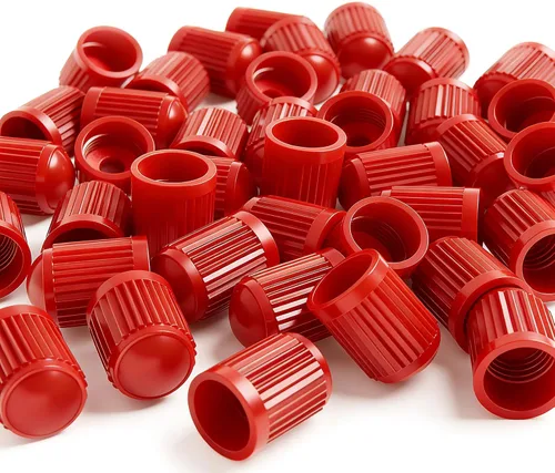 Miniatura 15 de 30 piezas de tapas de vástago de válvula de neumático TPMS, tapas de vástago de válvula de rueda de plástico negro para TR20008 TPMS, tapas