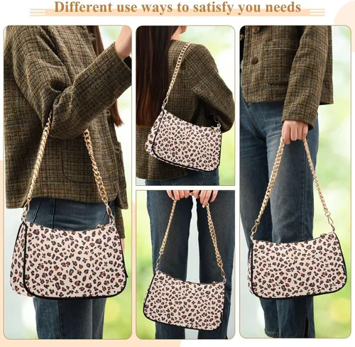 Miniatura 5 de Bolso de hombro con cadena pequeña para mujer, bolso de mano con cremallera