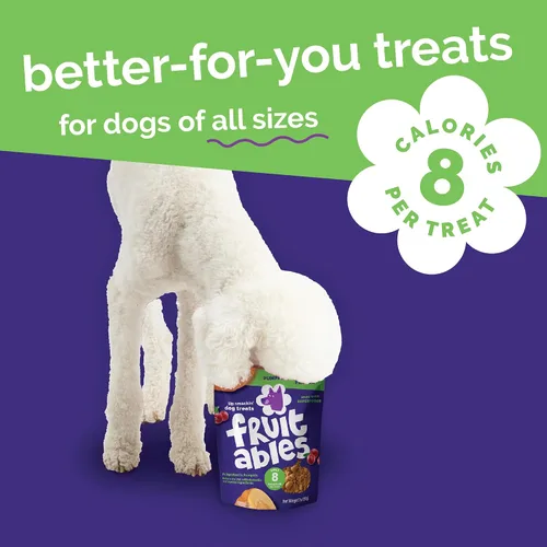 Miniatura 6 de Fruitables Golosinas horneadas para perros, bocadillos saludables de calabaza para perros, bajos en calorías y deliciosos, sin trigo, maíz o soja