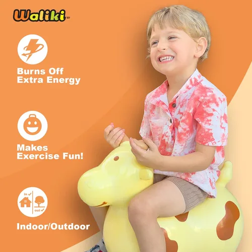 Miniatura 6 de WALIKI Tolva de caballo hinchable Benny The Jumping Bull Pony inflable para niños pequeños