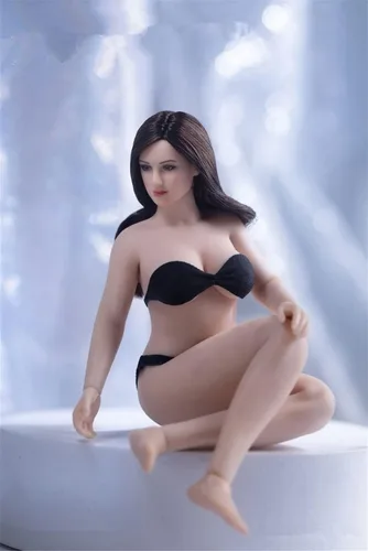 Miniatura 2 de Figura de acción a escala 1/12, figura de acción femenina de 6 pulgadas, súper flexible, ligeramente grasa, piel pálida, busto medio, colección