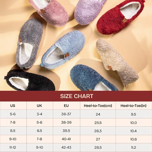 Miniatura 6 de EverFoams Pantuflas suaves y rizadas para mujer, de espuma viscoelástica, ligeras, cómodas, con forro polar