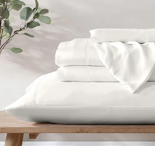 Miniatura 5 de Tencel - Juego de sábanas de 4 piezas, 100% eucalipto lyocell, más suaves que la seda, sábanas refrescantes y transpirables para personas que