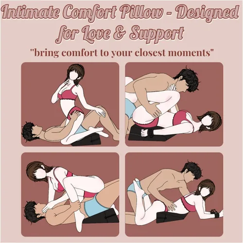 Miniatura 3 de KBYHZ Sex Furniture Almohada de espuma con esposas Posición Cojines Posicionamiento Almohadas Negro