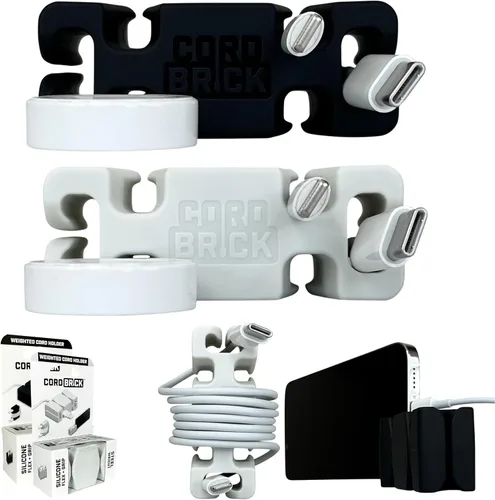 Miniatura 30 de CordBrick Rellenos para Calcetines para Adultos Gestión de Cables Soporte de Cable con Peso Envoltorio de Cable Soporte para Teléfono - Organizador