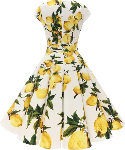 Miniatura 49 de Dressystar - Vestidos clásicos de fiesta con mangas casquillo, estilo Rockabilly y retro de la década de 1950