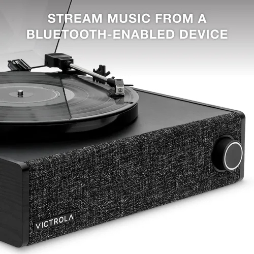 Miniatura 4 de Victrola Eastwood LP - Reproductor de discos Bluetooth - Tocadiscos de 3 velocidades, cartucho Audio Technica AT-3600L MM, salida Bluetooth Vinyl