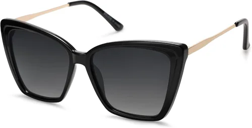 Miniatura 18 de SOJOS Gafas de sol polarizadas de moda para mujer, retro, de gran tamaño, cuadrado, ojo de gato, gafas de sol con protección UV SJ2206
