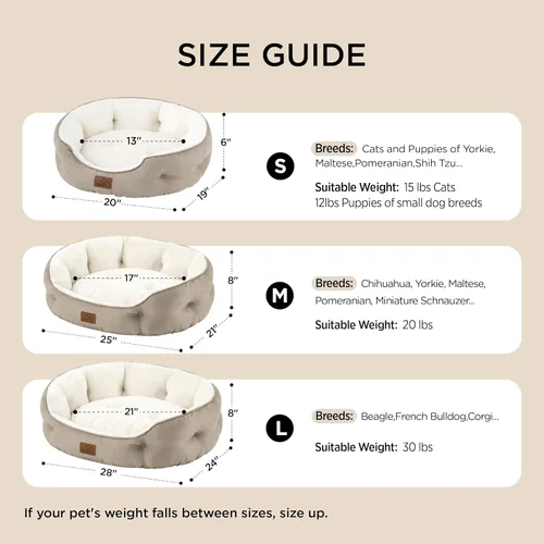 Miniatura 4 de Bedsure Camas refrescantes para perros pequeños, camas redondas para gatos de interior, cama lavable para cachorros y gatitos con parte inferior Azul
