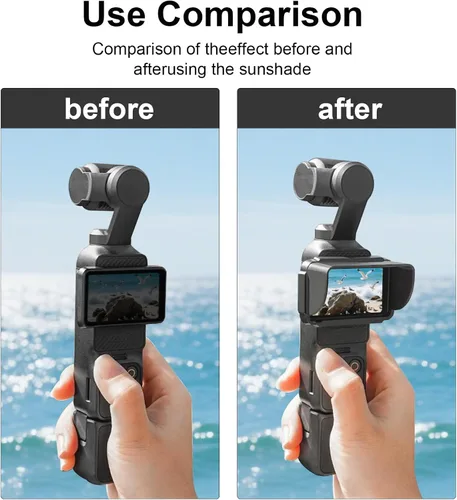 Miniatura 3 de Parasol de pantalla para DJI Osmo Pocket 3, protector de parasol antirreflejo, cubierta rígida de ABS para mayor visibilidad con luz brillante