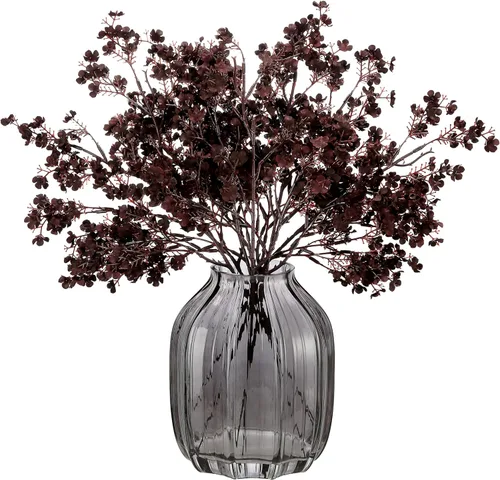 Miniatura 41 de JAKY-Global Flores Artificiales de Tela Aliento de Bebé 12 Ramos Plantas de Seda Falsas Europeas Decoración de Boda Fiesta Ramos de Tacto Real DIY