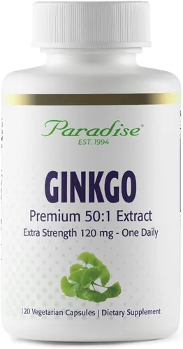 Miniatura 4 de Paradise Herbs Extracto de Ginkgo Biloba, vegano, sin OMG, sin gluten, 60 cápsulas vegetarianas