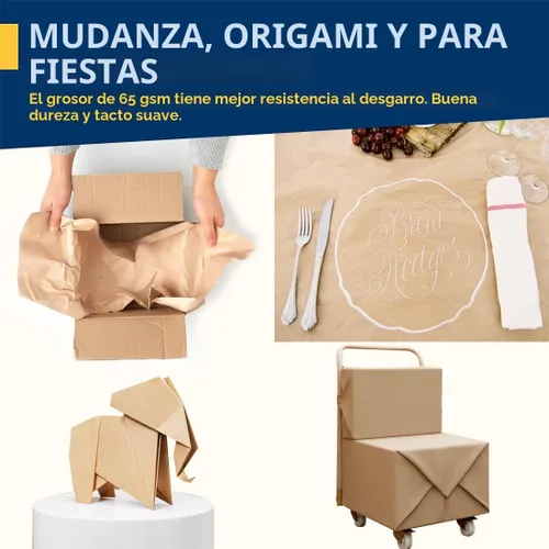 Miniatura 5 de PerkHomy - Rollo de papel kraft marrón de 17.5 x 1.200 pulgadas (100 pies) para envoltura de regalos, tablón de anuncios, manualidades, ramo