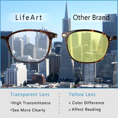 Miniatura 8 de LifeArt - Lentes con bloqueo de luz azul, lentes de lectura para computadora, montura sin borde con lente teñida con diamante, elegante para hombres