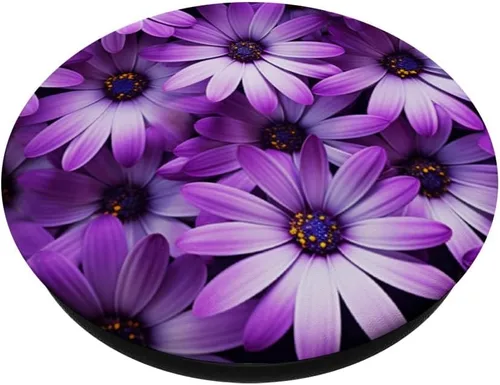 Miniatura 2 de Purple Daisy Flora Wildflowers PopSockets Standard PopGrip