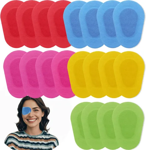 20 parches adhesivos para los ojos para niños, parche médico desechable transpirable para ambliopía ojo perezoso, vendajes adhesivos sin látex para