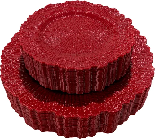Miniatura 10 de DaYammi 60 platos de plástico azul – Platos azul oscuro desechables – Platos de plástico resistentes para fiestas, incluyendo 30 platos llanos, 30