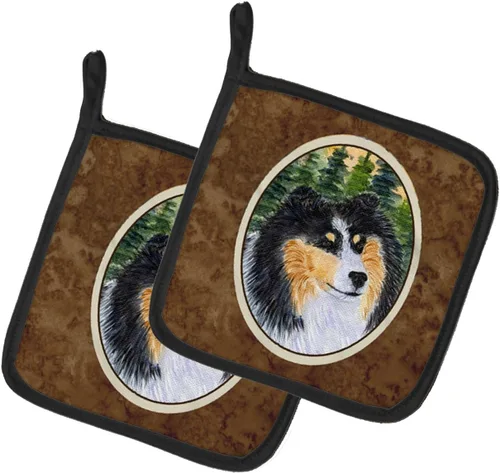 Miniatura 111 de Caroline's Treasures SS8617PTHD - Juego de soportes para ollas de cocina resistentes al calor, almohadillas calientes para horno para cocinar, Husky
