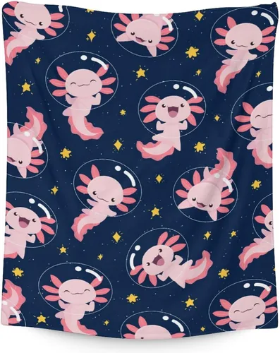 Miniatura 11 de Axolotl - Manta para niñas, tamaño de regazo de 30 x 40 pulgadas, suave, mullida, acogedora, para regalo, manta colorida y bonita para sofá, sala