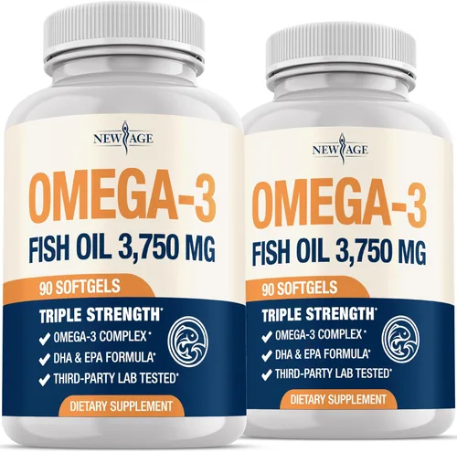 Miniatura 8 de Aceite de pescado Omega 3 Triple Strength 3750 mg - EPA y DHA - Más de 3000 mg de ácidos grasos omega-3 - 1350 mg EPA + 900 mg DHA - Los mejores