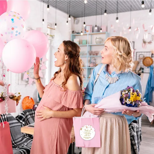Miniatura 7 de Andaz Press Colección de fiesta de baby shower de niña con purpurina de oro rosa rubor, pancarta colgante con cuerda, Welcome Baby!, 5 pies, 1 juego