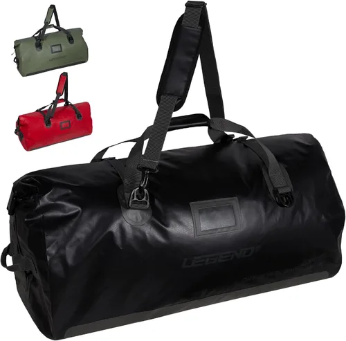 Miniatura 15 de LEGEND Bolsa de lona impermeable – Bolsa de lona resistente para exteriores, camping, canotaje y viajes, bolsa seca de PVC de alta calidad, bolsa