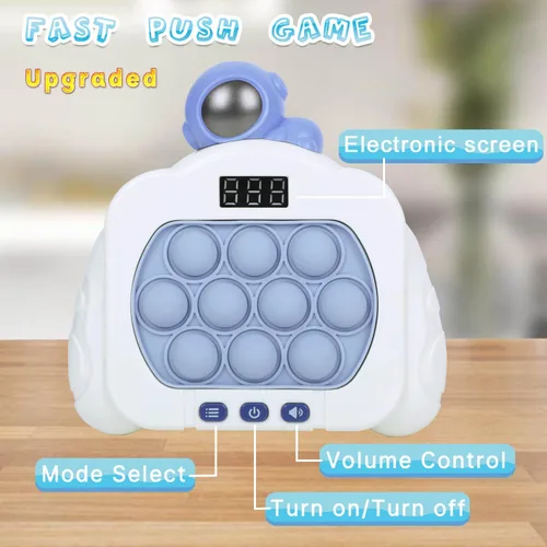 Miniatura 3 de Juguetes Fidget Pop de Empuje Rápido para Niños y Adultos, 12 Modos de Juego Mejorados con Luces, Juguete de Mano de Burbujas de Empuje Rápido