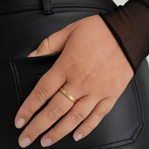 Miniatura 9 de NOKMIT 1mm 14K Gold Filled Rings Stacking Rings for Women Girls Stackable Thin Gold Ring Plain Band Comfort Fit Size 5 to 10 1PC2PCS3PCS