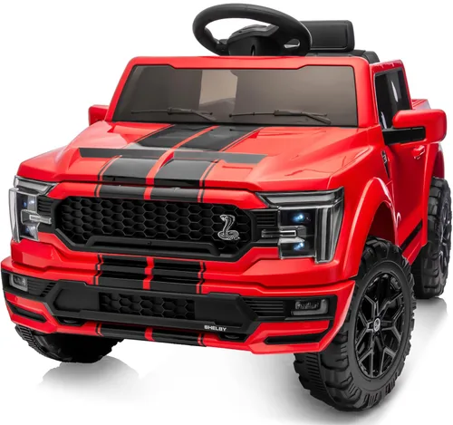 Miniatura 9 de Hikiddo Ford Shelby F-150 con Licencia - Carro de Paseo para Niños, Carro Eléctrico de 12V para Niños de 3-6 Años con Control Remoto - Azul
