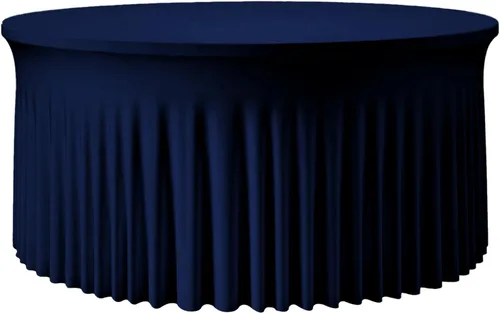 Miniatura 18 de 2 Pack White 72 inch Round Spandex Tablecloth, Washable Stretchy Fitted 6FT Round Tables,Elastic Edge with Skirt, Wrinkle-Free Table Cloths for