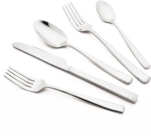 Miniatura 13 de Cucharas de cena de acero inoxidable 18/10, cucharas plateadas para comer sopa, cereales, cuchara de comida para uso diario