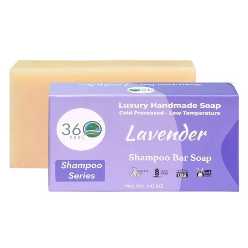 Miniatura 10 de 360Feel Barra de champú Bay Rum – Jabón nutritivo e hidratante anticaspa – Hecho a mano con aceites esenciales – Apto para viajes y compacto – Cero