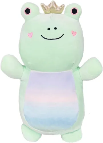 Squishmallows Kellytoy oficial - Almohada coleccionable de 10 pulgadas Hug Mees, escuadrón de animales (rana fenra), varios