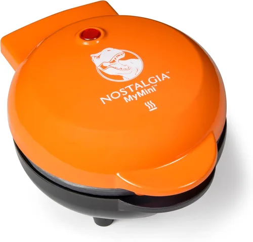 Miniatura 10 de Nostalgia MyMini Máquina Personal Eléctrica de Gofres con Forma de Corazón de Pavo, Superficie de Cocción de 5 Pulgadas, Plancha de Gofres para Hash