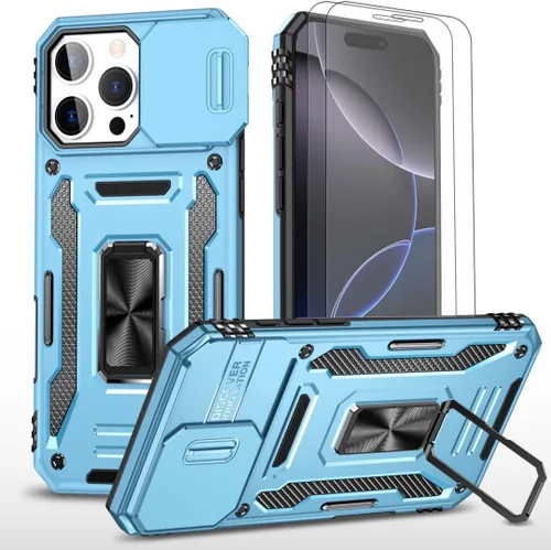 Miniatura 45 de Funda para iPhone 12 Pro Max con 2 protectores de pantalla, cubierta deslizante integrada para cámara para 12Pro Max, funda para teléfono