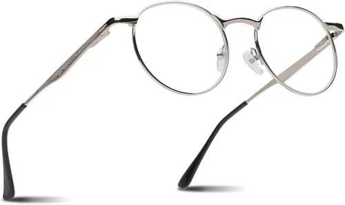 Miniatura 9 de 2SeeLife Gafas de lectura redondas con borde de alambre de metal para hombres y mujeres, ajuste medio y ancho, duraderos, bisagras de resorte, Negro