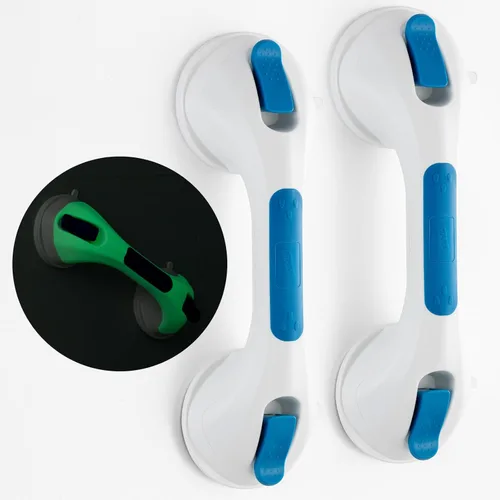 Miniatura 14 de TAILI - Barras de sujeción para la ducha con ventosa, paquete de 2 unidades, de 16 pulgadas, resistente y removible, sin taladro, impermeable